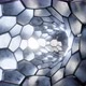 Tunnel movement with changing metal hexagons. Infinitely looping animation - VideoHive Item for Sale