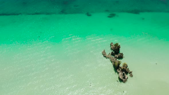 Boracay Island with White Sandy Beach Philippines