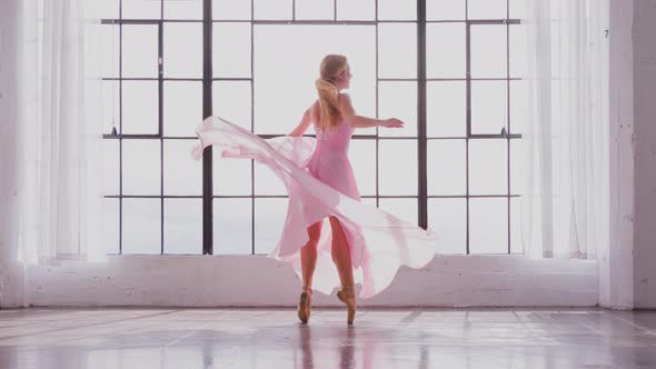 Beautiful Ballerina In Slow Motion