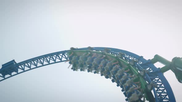 Looping rollercoaster ride.