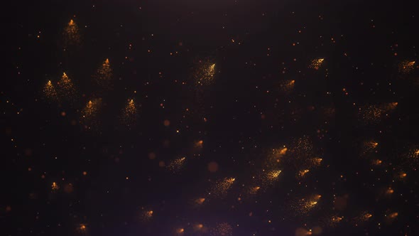 Gold Particles Background