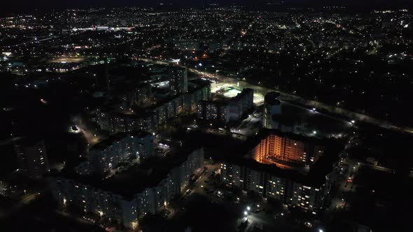 Night Multi Storey City Houses