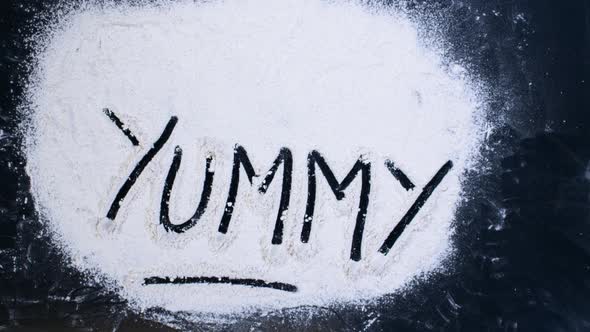 Flour Writing Yummy