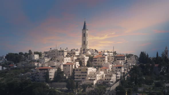 Sunset above the Old Jerusalem