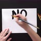 Man Draws Poster with the Slogan No War - VideoHive Item for Sale