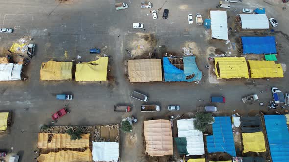 Aerial Colorful Tents