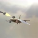 Animation of the Israeli fighter F-16 shooting missiles in the sky - VideoHive Item for Sale