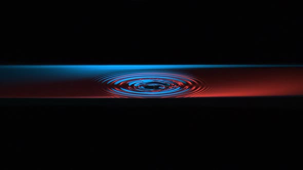 Water ripple with blue and red lightr, Slow Motion alt