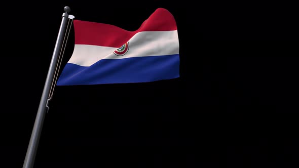 Paraguay Flag With Alpha Channel  4K