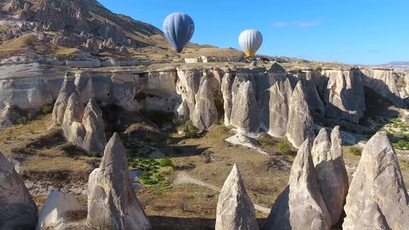 At The End of The Hot Air Balloon Ride, It Landing on The Ground