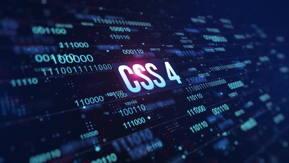 CSS 4 Digital Binary Code Background