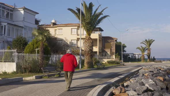 Istanbul Prince Islands Following Walking Man