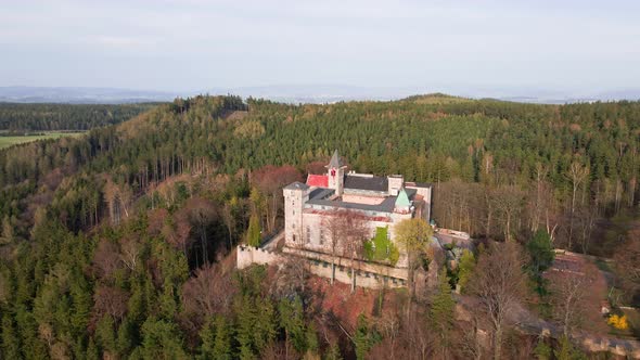 Lesna Skala Castle in Szczytna Poland
