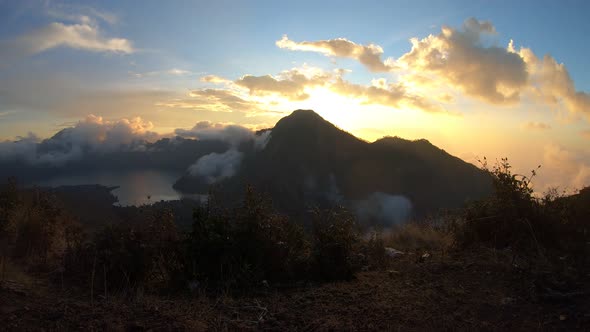 Timelapse Of Mount Rinjani Sunset