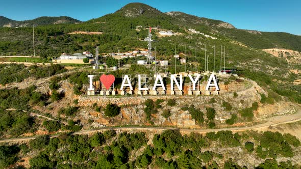 Turkish Park of Alanya Aerial View 4 K