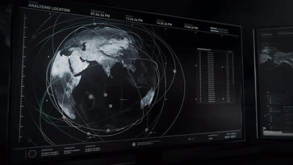 Modern computer search system has identified target networks on the global map alt