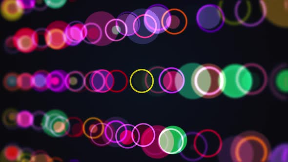 Rows of Multi Colored Circles and Rings