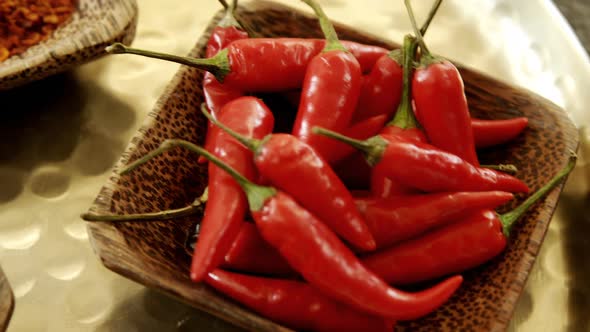 Various spices in plate 4k