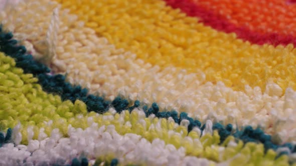 Pile Microfiber in Macro of Different Colors, 