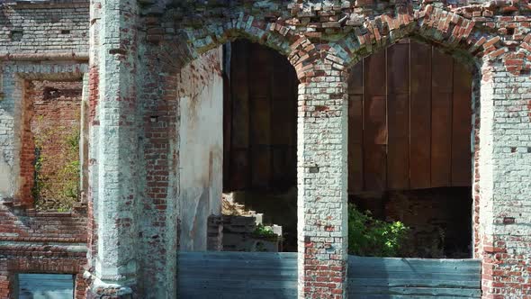 Destroyed Odzienas Castle in Latvia, Detail of the Ancient Castle. Concept of Travel 4K Video