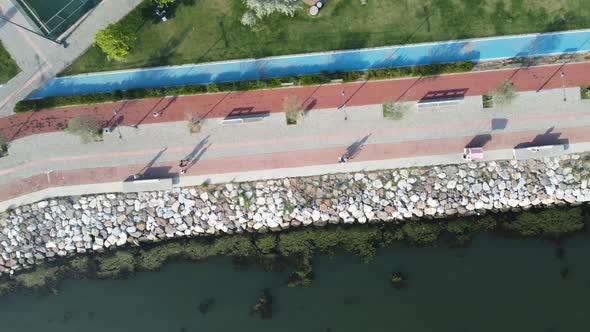 Bird's eye view of Turkey's izmir coast