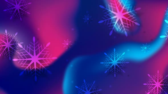 Blue Purple Christmas Liquid Wavy Shapes