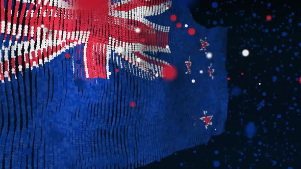 New Zealand Flag Particle Animation