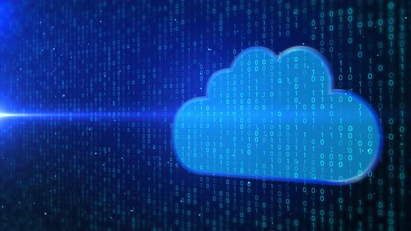  Blue Cloud computing online storage binary code numbers 