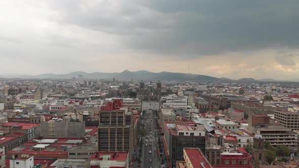 Aerial View of Mexico City Downtown