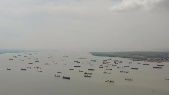 Cargo and Passenger Seaport in Surabaya Java Indonesia