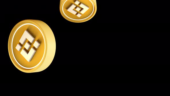 BNB Binance Cryptocurrency Crypto DeFi Coin 3d rendering animation