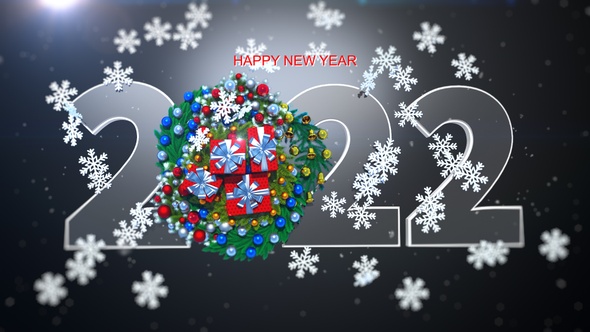 Happy New Year Greeting Card 2022 V13
