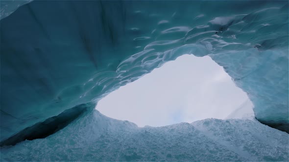 Beautiful View of the Ice Cave in the Alpines
