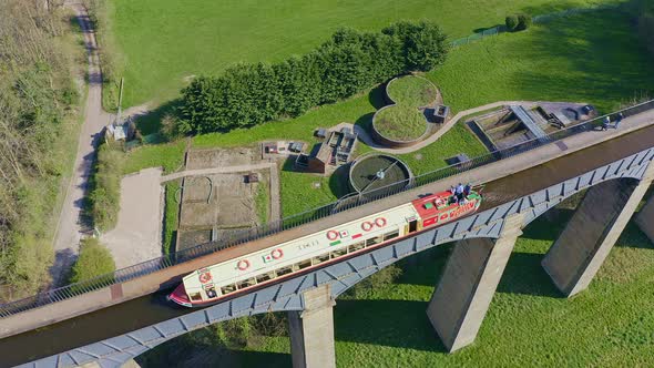 A stunning Viaduct, bridge on in the beautiful Welsh location of Pontcysyllte Aqueduct and the famou