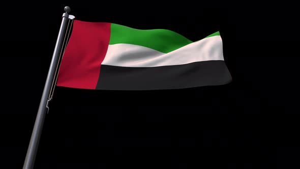 United Arab Emirates Flag With Alpha Channel  4K