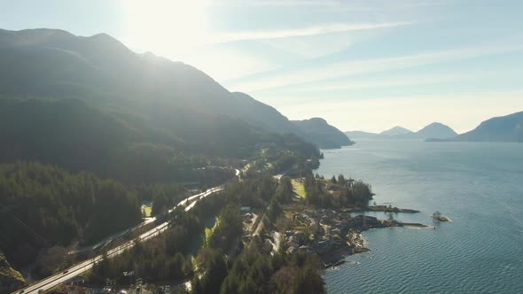 Aerial View of the Sea To Sky Highway