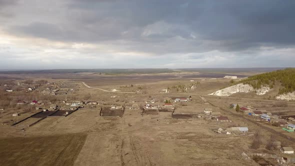 Village At Stormy Weather