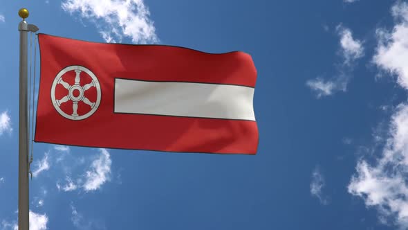 Erfurt City Flag (Germany) On Flagpole