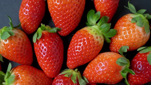 Fresh Juicy Strawberries Closeup for Background