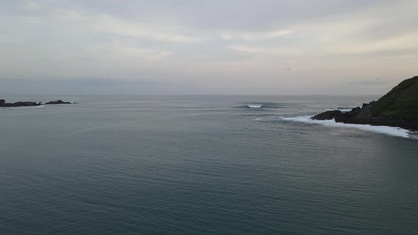 Waves on beach