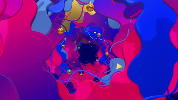 Liquid Style In 3d Geometry 01 4K alt