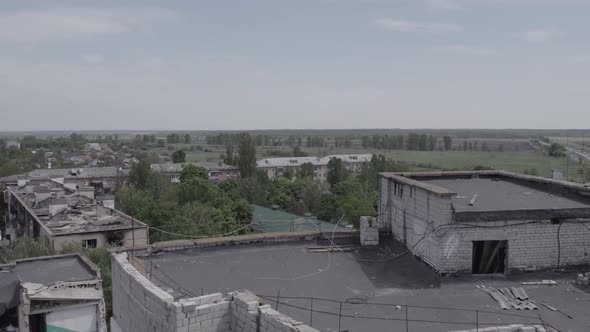 War in Ukraine  Destroyed Building in Borodyanka Bucha District