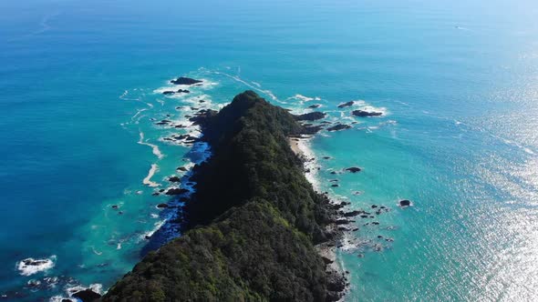 beautiful natural coastline with turquoise water