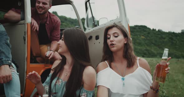 Group of Friends Boho Style Picnic Time