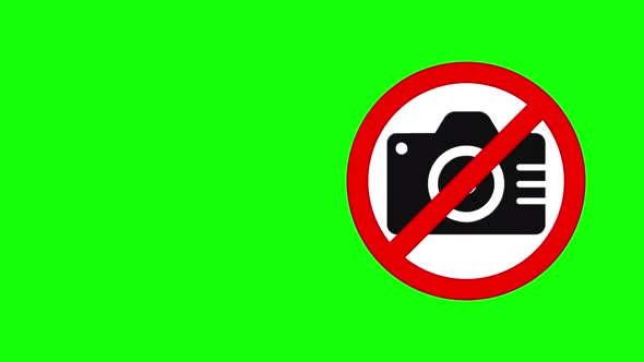 Looped, No Camera Sign, No Video Recording, Photos Not Allowed, Use of Camera is Prohibited