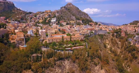 View of Taormina - famous resort in Sicily