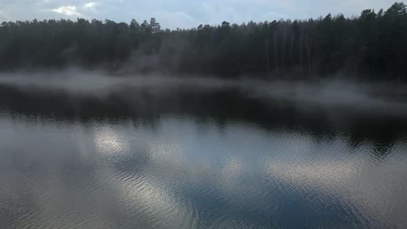 Aerial Winter Lake