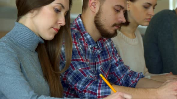 Students Write Down What Lecturer Told