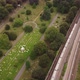 Aerial View of the Railroad Along Brompton Cemetery - VideoHive Item for Sale