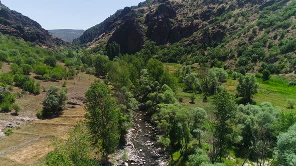 Geological terrain and stream.